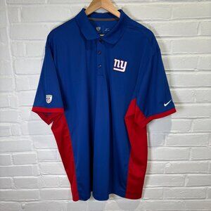 Nike New York Giants Polo Golf Shirt NFL Equipment Men's XXL 2XL